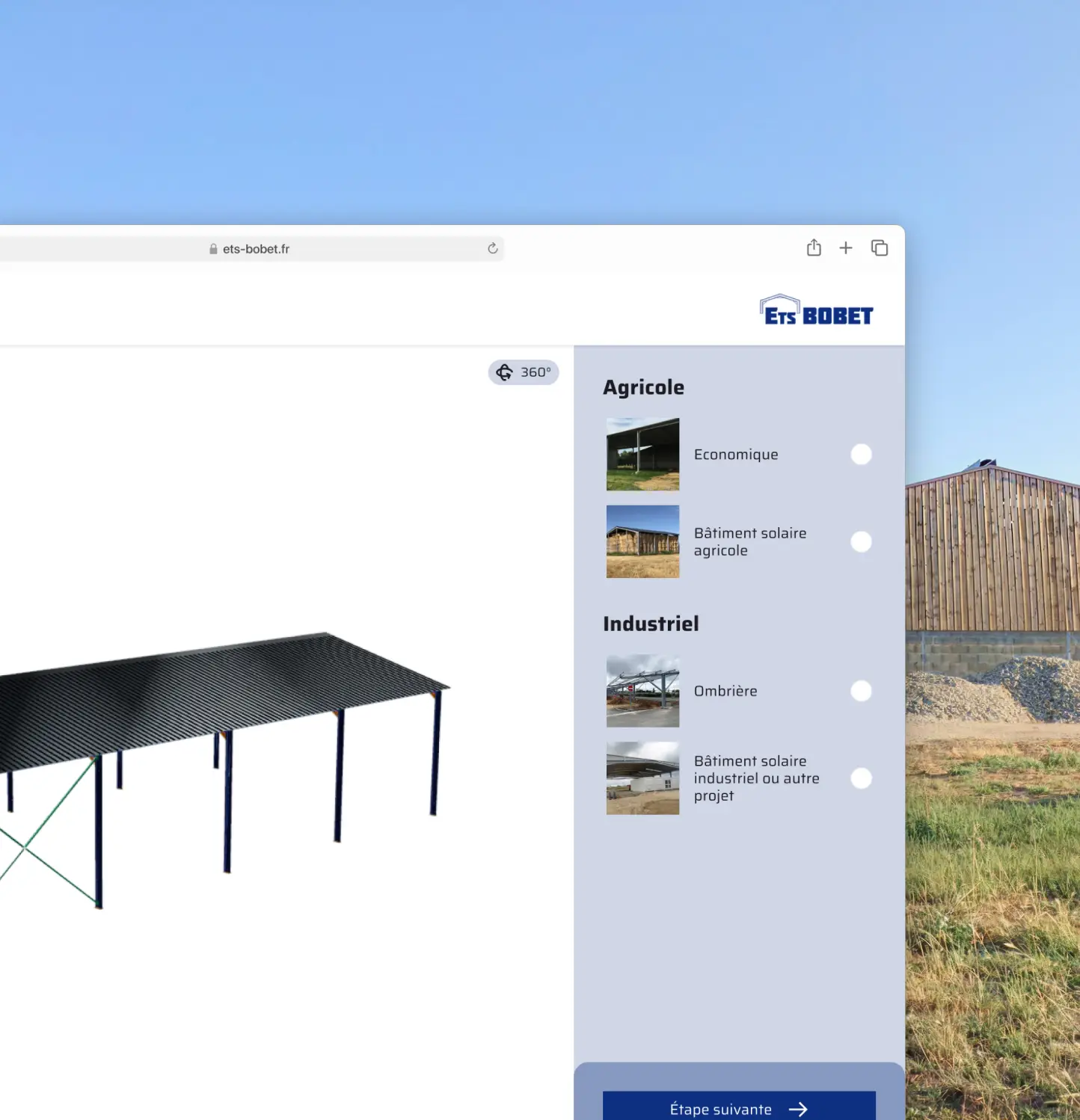 mockup bobet configurateur
