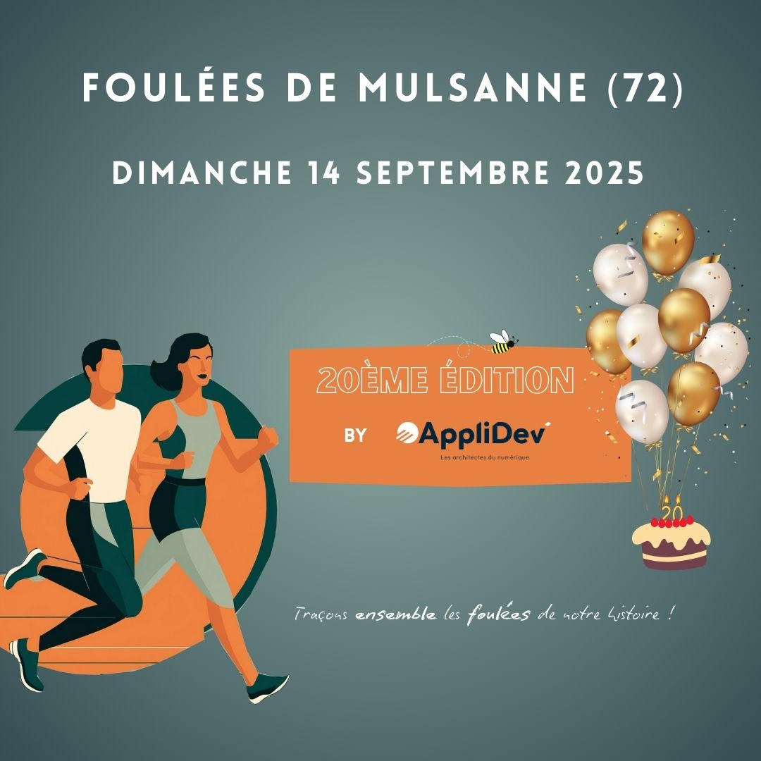 Visuel officiel de la 20e édition des Foulées de Mulsanne